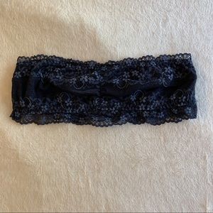 dark blue floral bandeau